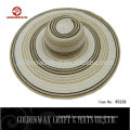 Beautiful ladies paper straw sun hat with lace